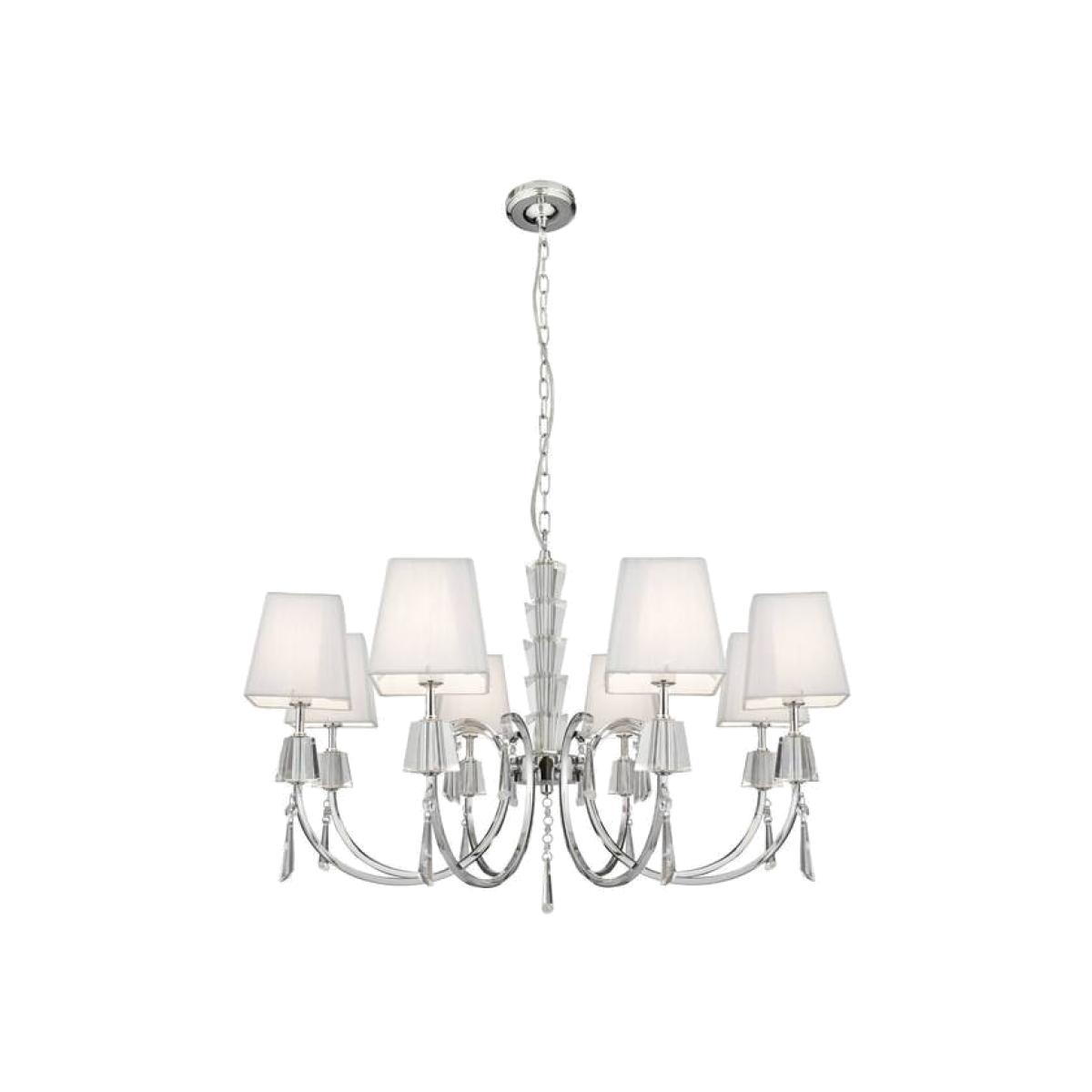 Portico 8 Light Multi Arm Chandelier Chrome Finish, G9 - Chrome