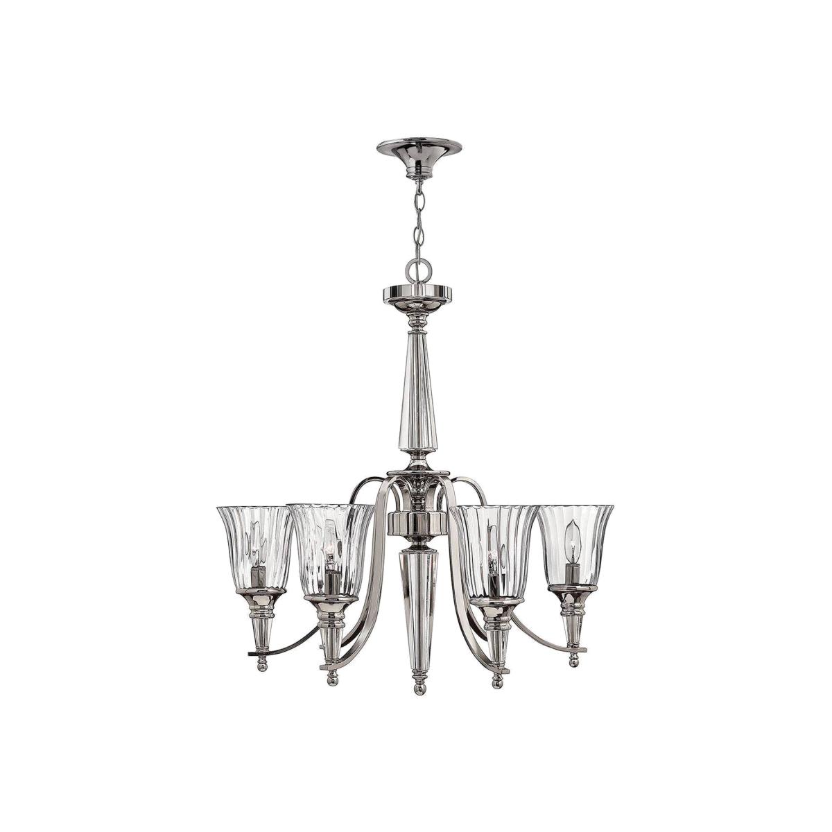 Chandon 6 Light Multi Arm Chandelier Sterling Finish, E14 - Sterling