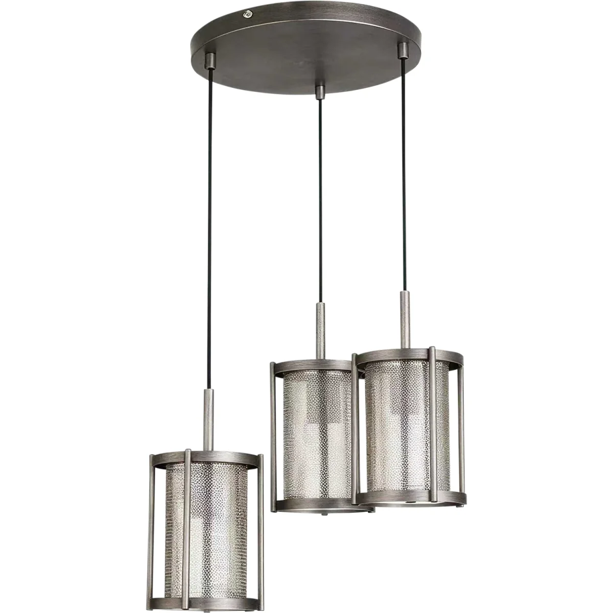 Eli 3lt Ceiling Pendant Light - Silver Paint – image 2