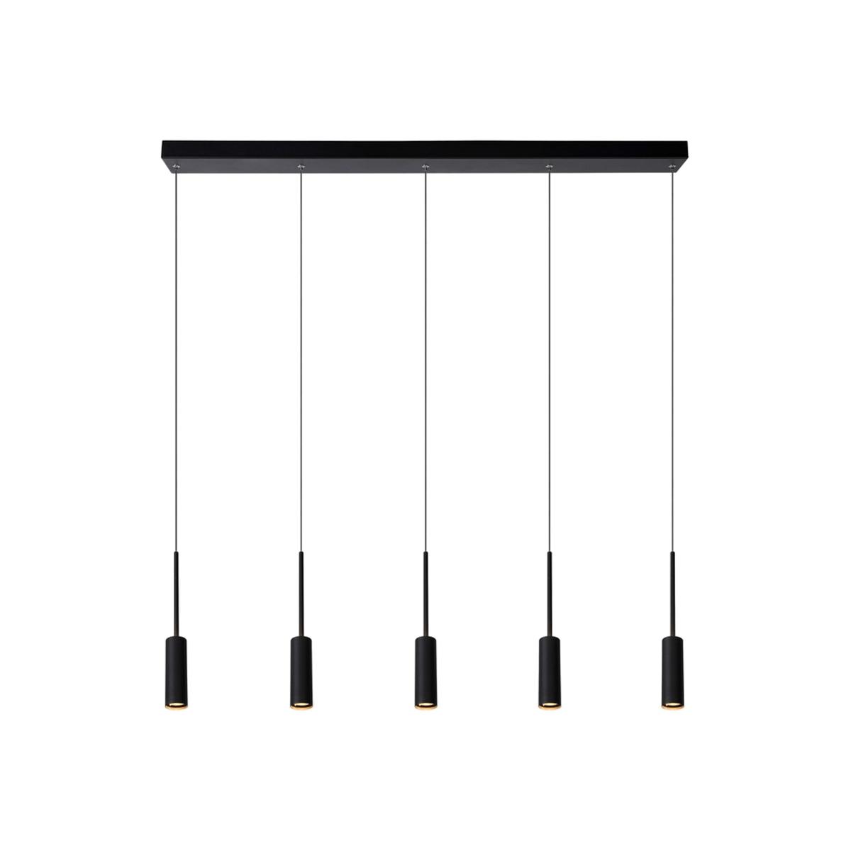 Tubule Modern Bar Pendant Light Black - Black