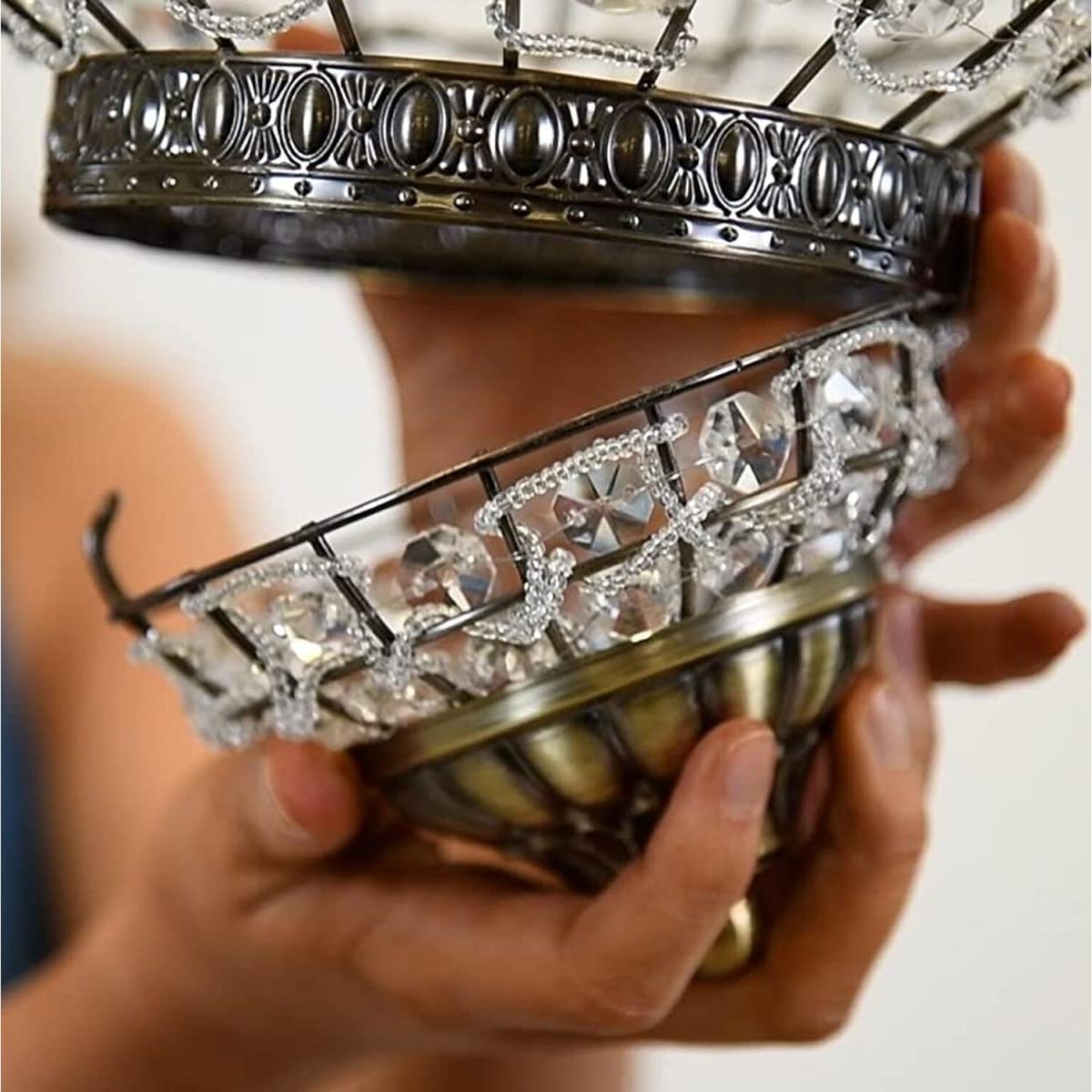 Moroccan Style K9 Crystal Light Shade - Brass & Clear – image 8