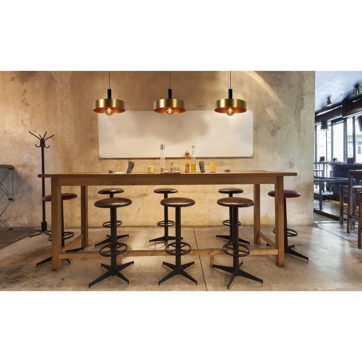 Giada Retro Pendant Light Matt Gold - Black – image 4