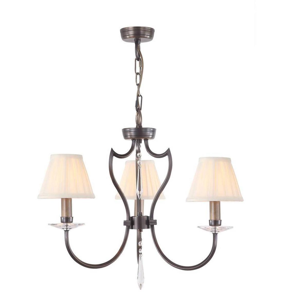 Pimlico Chandelier 3 Light Dark Bronze Finish, E14 - Dark Bronze – image 2