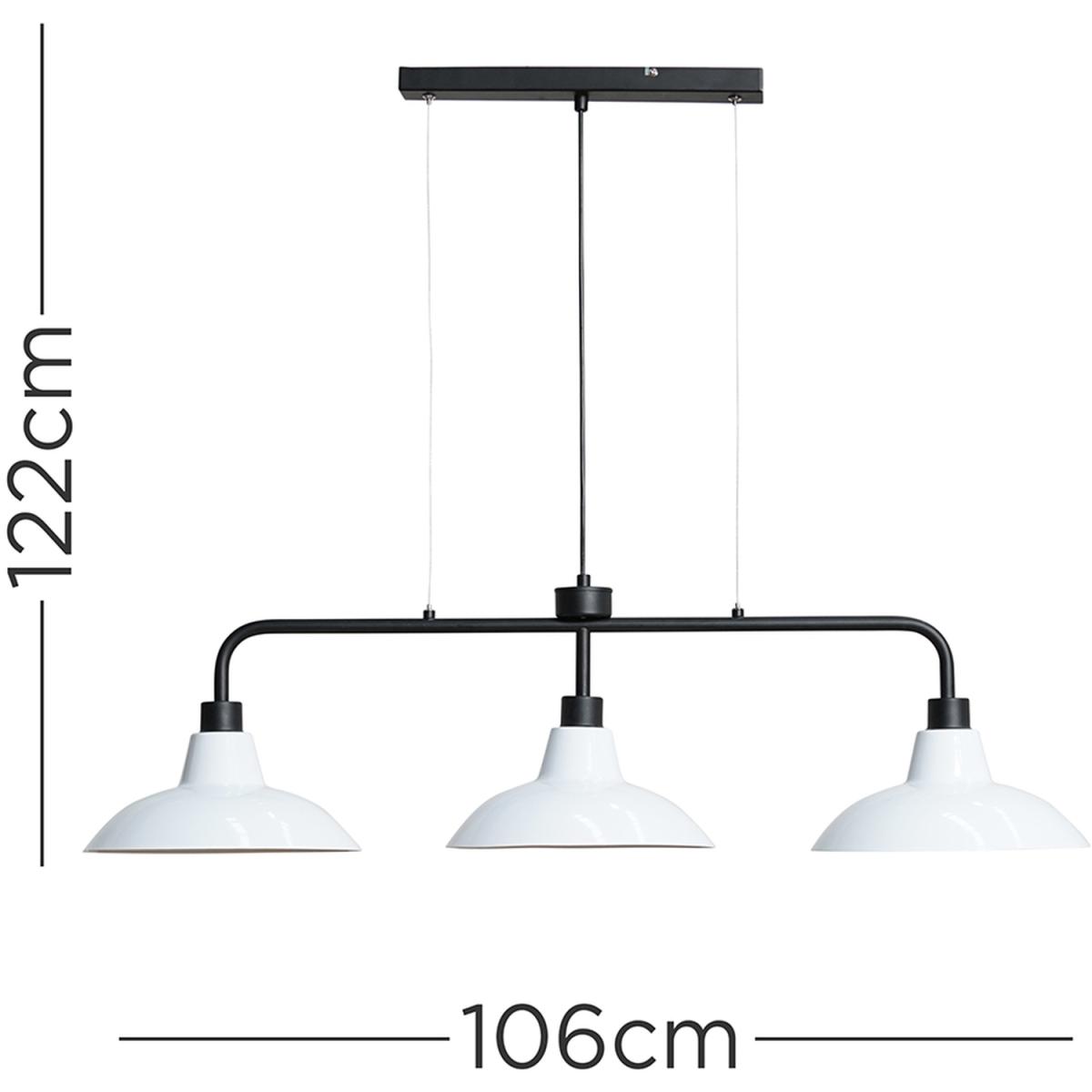 Huckleberry 3 Way Black Ceiling Light Low Hanging Pendant - Black – image 3