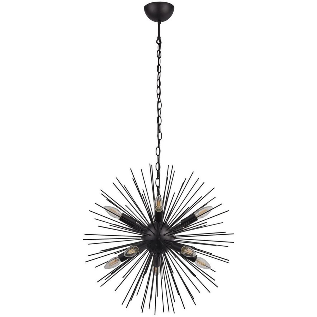 Sputnik 10 Light Spherical Ceiling Pendant - Black - Matt Black – image 2