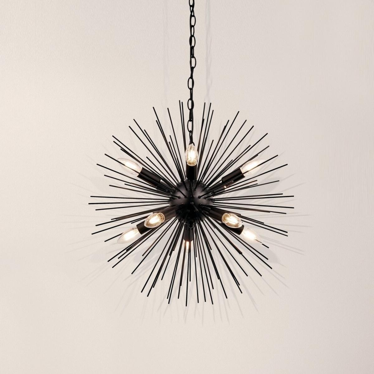 Sputnik 10 Light Spherical Ceiling Pendant - Black - Matt Black – image 3