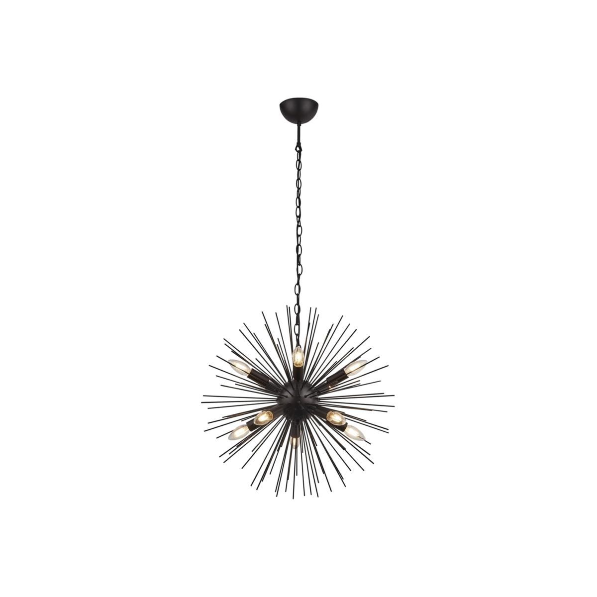 Sputnik 10 Light Spherical Ceiling Pendant - Black - Matt Black – image 1