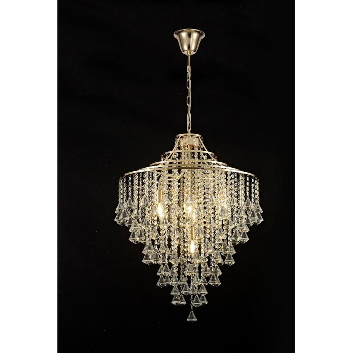 Inina Ceiling Pendant 7 Light E14 French Gold, Crystal - French Gold – image 2