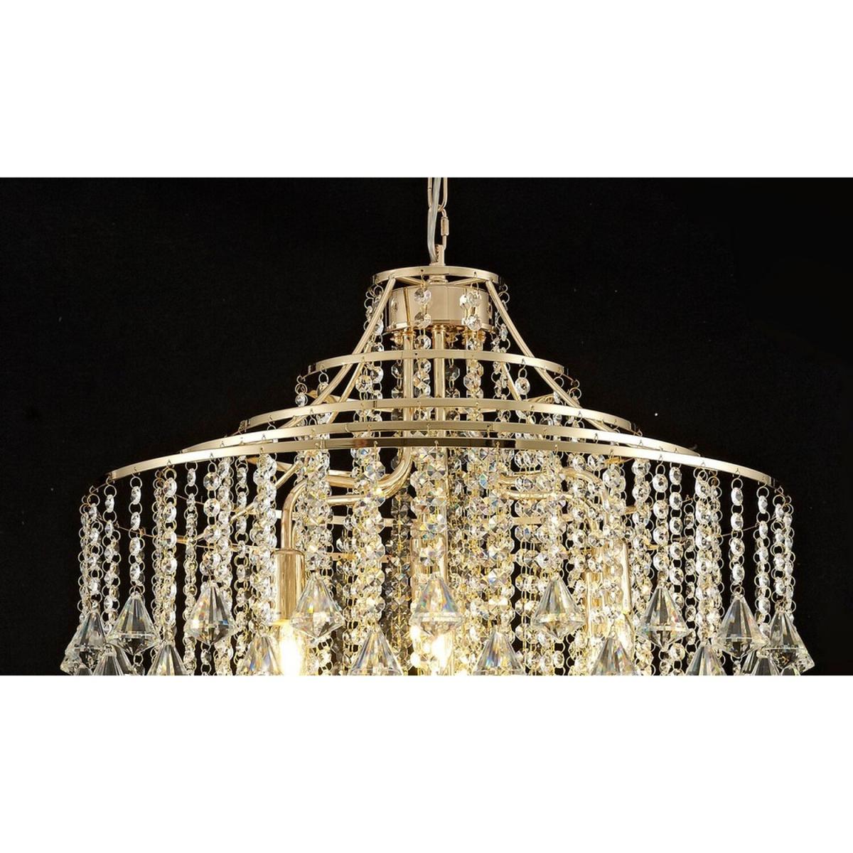 Inina Ceiling Pendant 7 Light E14 French Gold, Crystal - French Gold – image 4