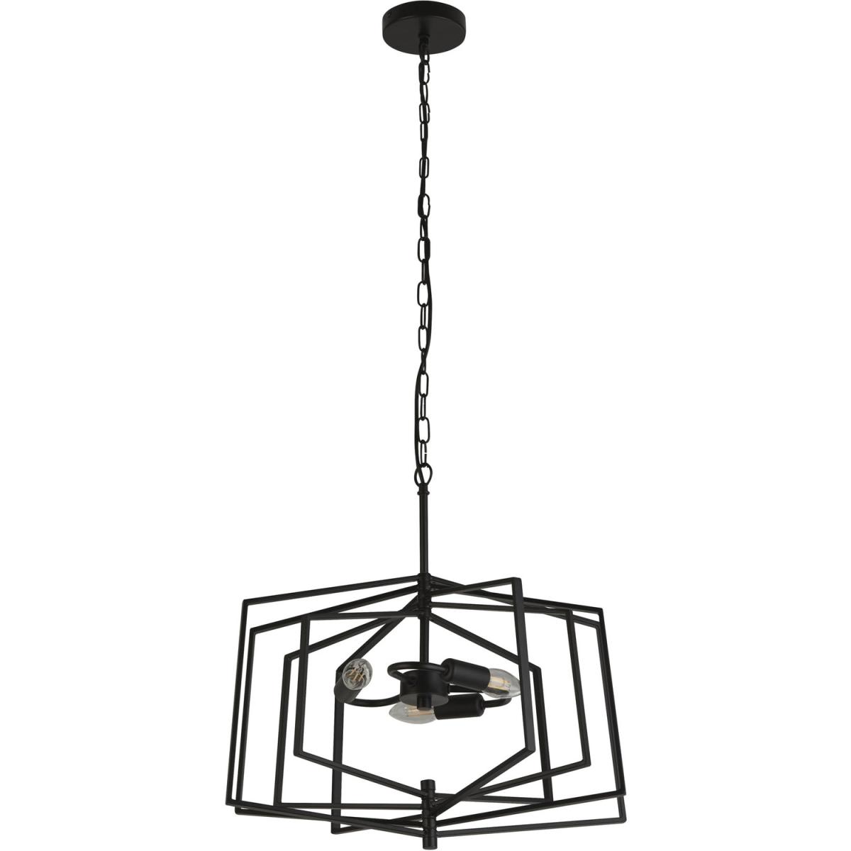 Bergen Matt Black 3Lt Pendant - Black – image 4