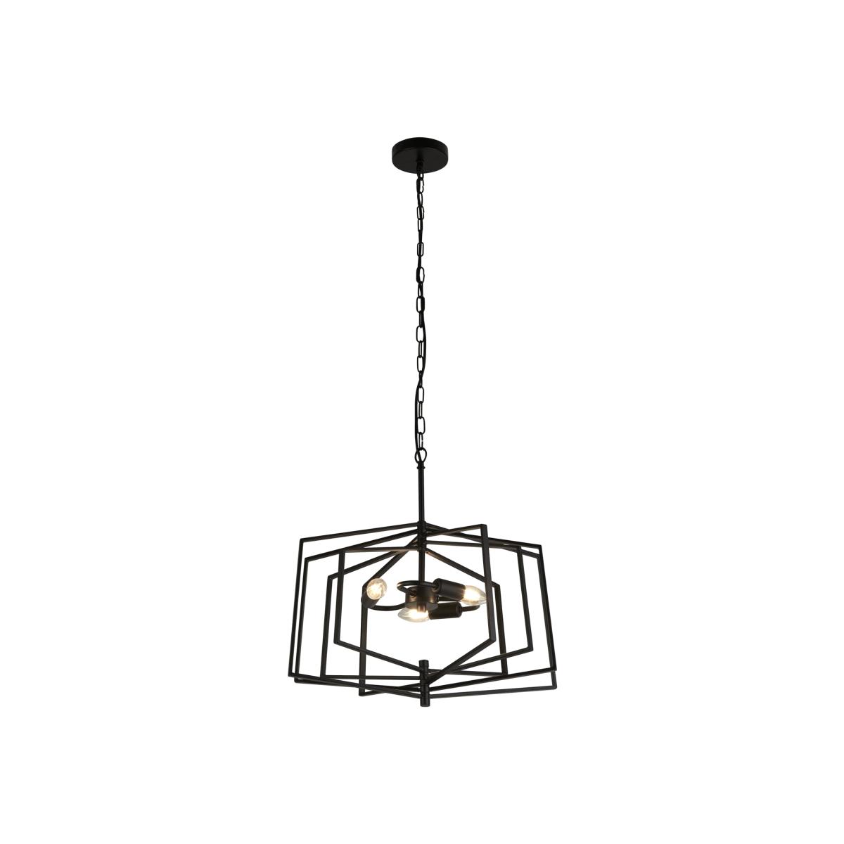 Bergen Matt Black 3Lt Pendant - Black – image 1