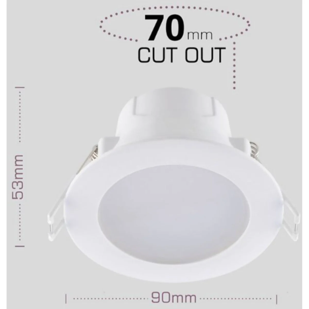 Set Of 30 Downlight Bathroom Recessed Downlights - White And Frosted Plastic Diffuser – image 2
