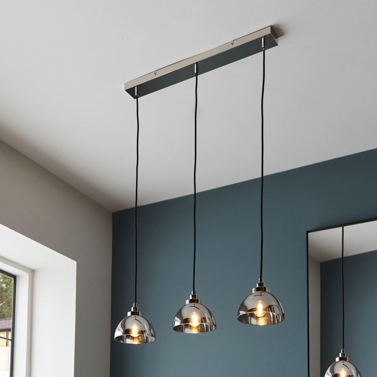 Caspa Bar Pendant Ceiling Lamp, Bright Nickel Plate, Mirrored Glass - Mirrored Glass – image 4