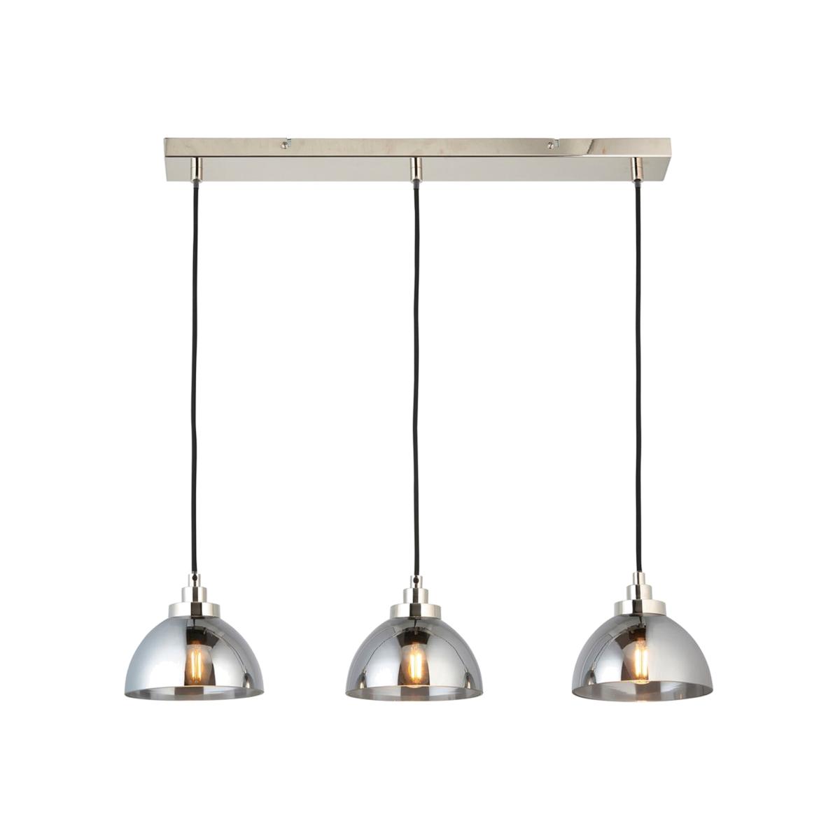 Caspa Bar Pendant Ceiling Lamp, Bright Nickel Plate, Mirrored Glass - Mirrored Glass – image 1