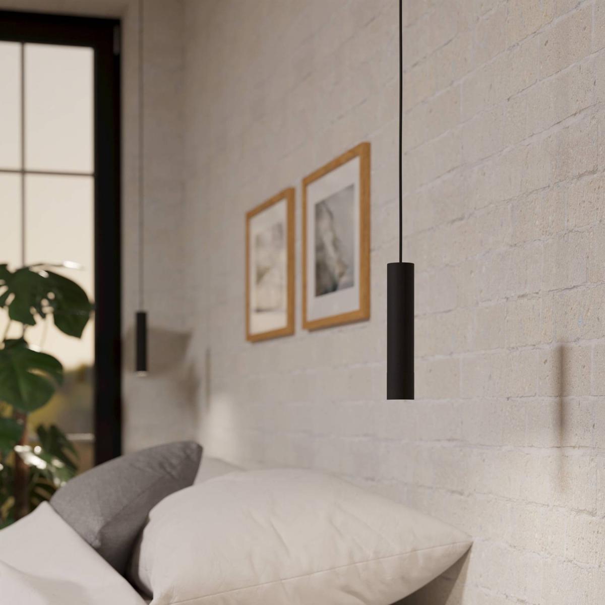 Eglo Almudaina Slim LED Single Pendant Light WBS - Black