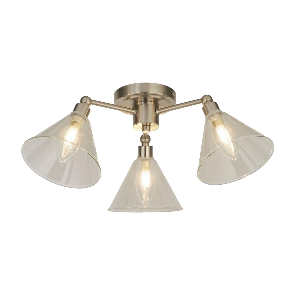 Bathroom Triple Ceiling Light - Silver – image 1