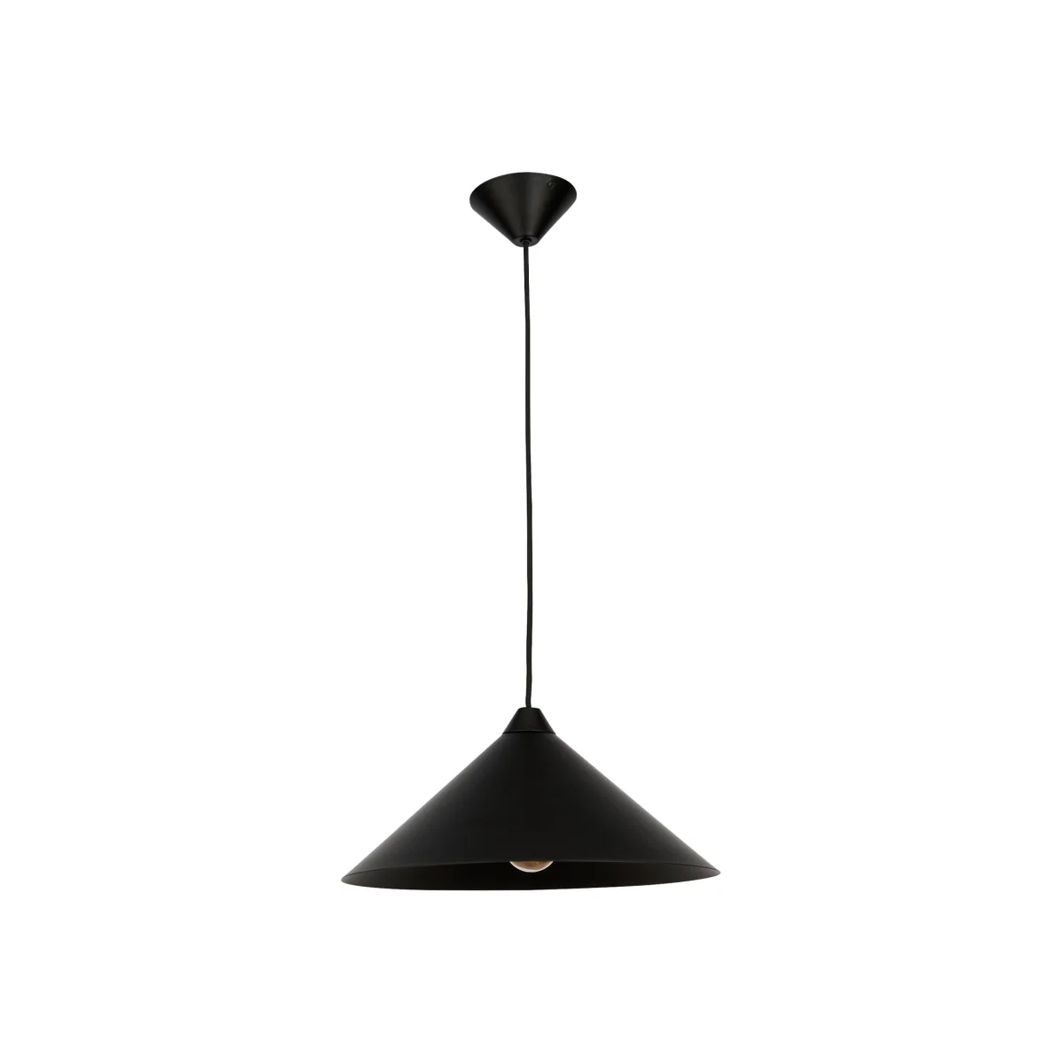 Fontana Matt Black 40cm Diameter Ceiling Pendant Light - Black – image 1