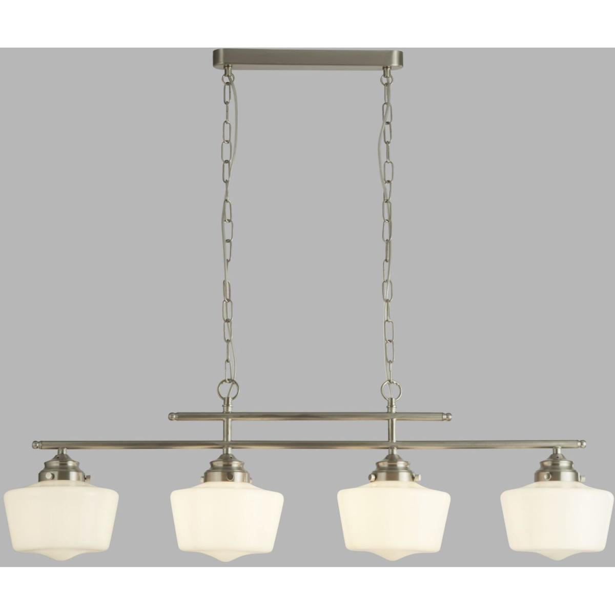 4 Light Pendant with Opal Glass - Silver – image 2