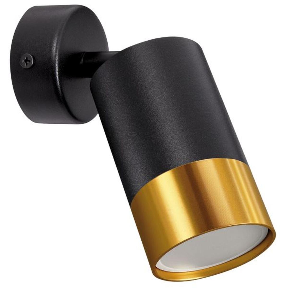 CGC PUZON Black Adjustable Surface Ceiling Flush Spot light with Gold Bezel - black – image 2