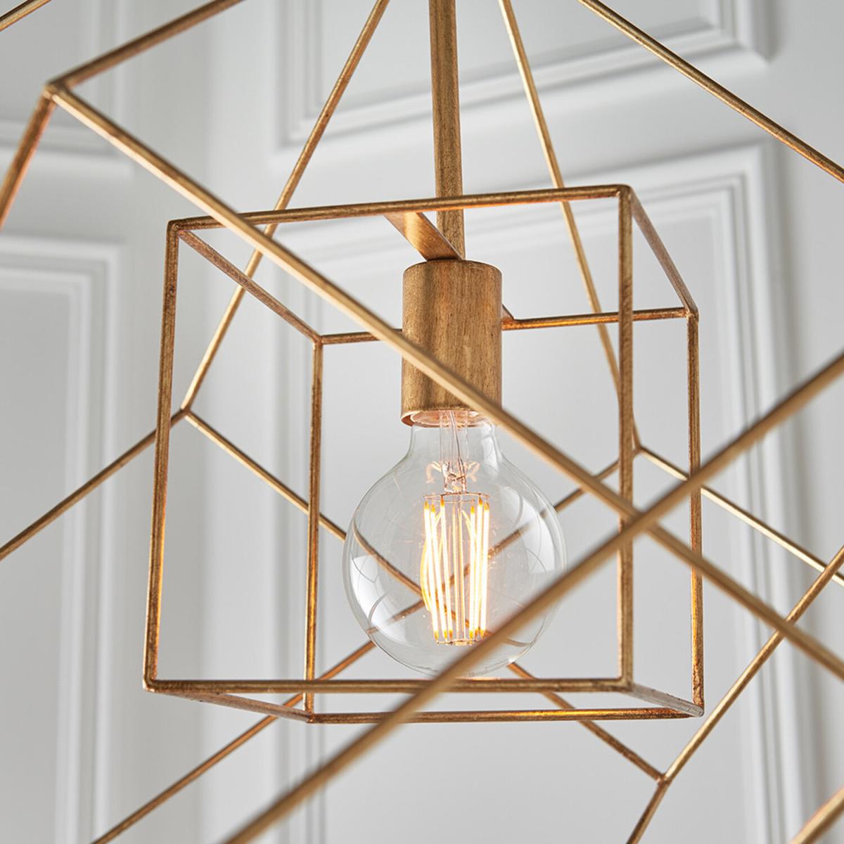 Pescara Pendant Ceiling Light Antique Gold Leaf - Antique Gold Leaf – image 2