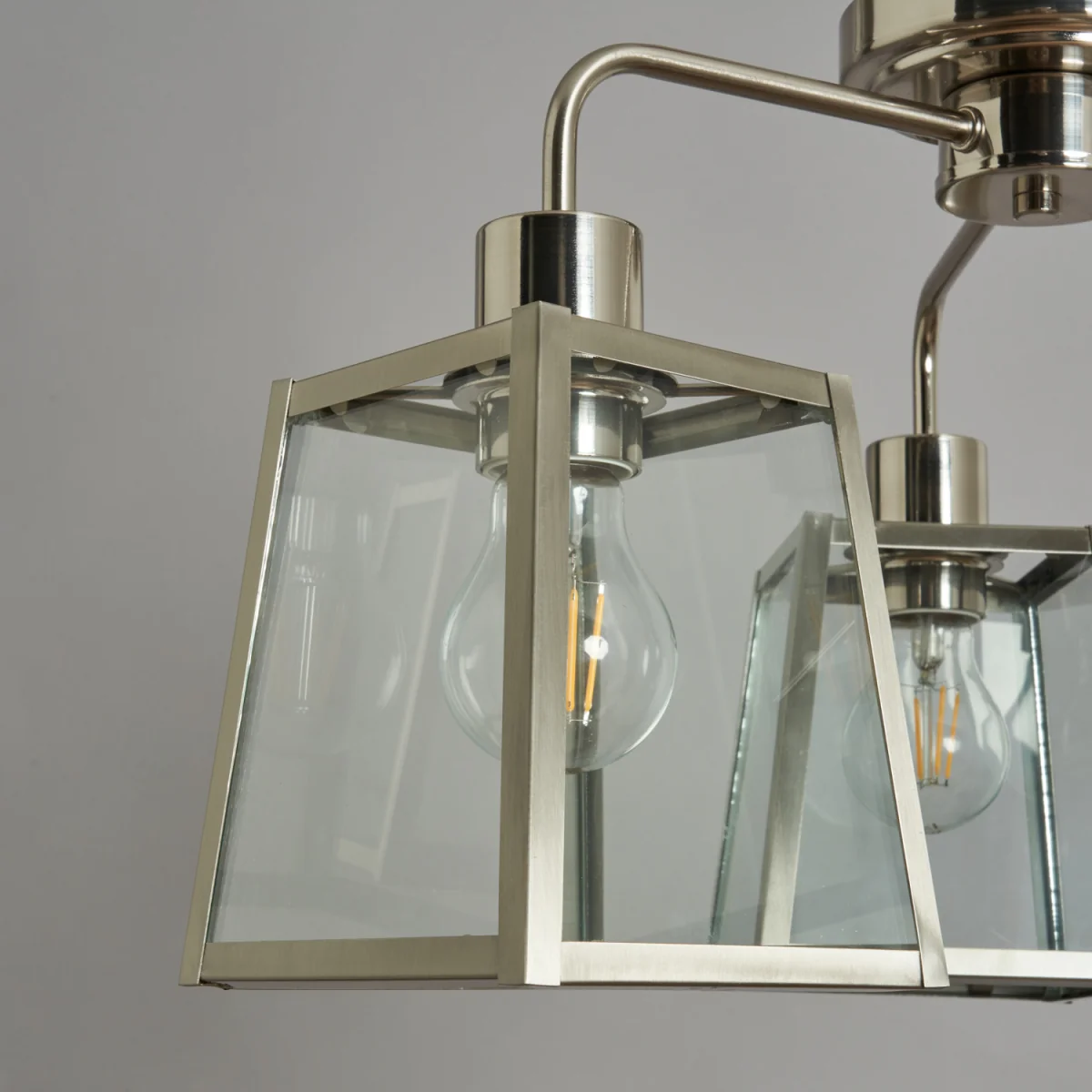 Emery 3 Arm Semi Flush Ceiling Light - Brushed Chrome – image 4