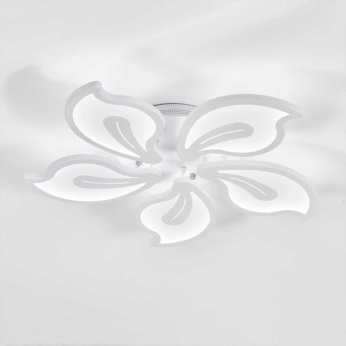 Floral Shape Bedroom Ceiling Light - White / Dimmable – image 2