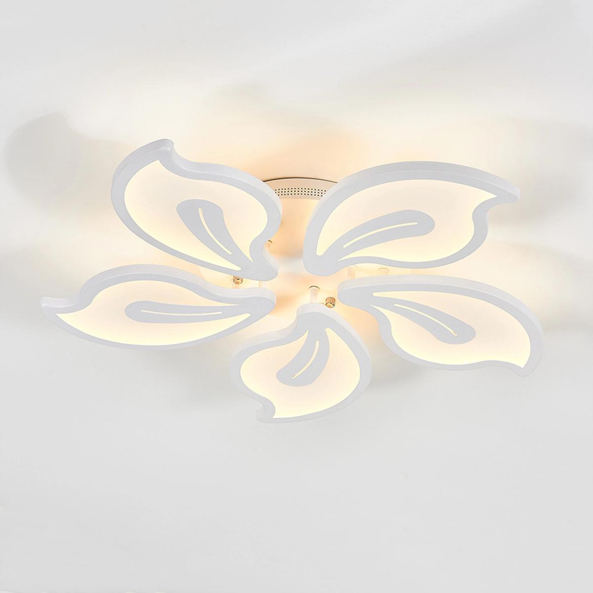 Floral Shape Bedroom Ceiling Light - White / Dimmable – image 3
