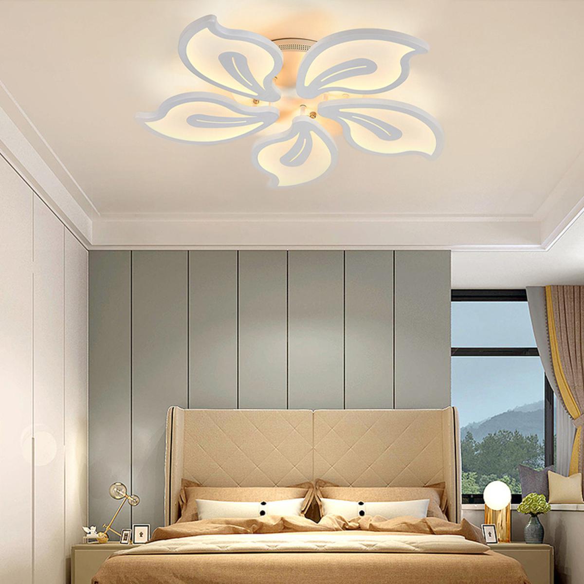 Floral Shape Bedroom Ceiling Light - White / Dimmable – image 9