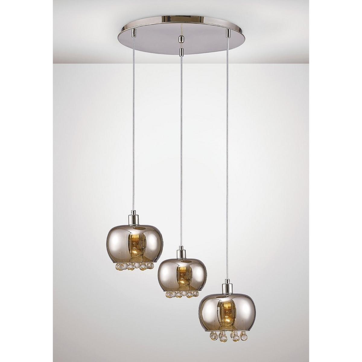 Pandora Ceiling Cluster Pendant Mirrored Glass, Polished Chrome, Glass - Polished Chrome – image 2