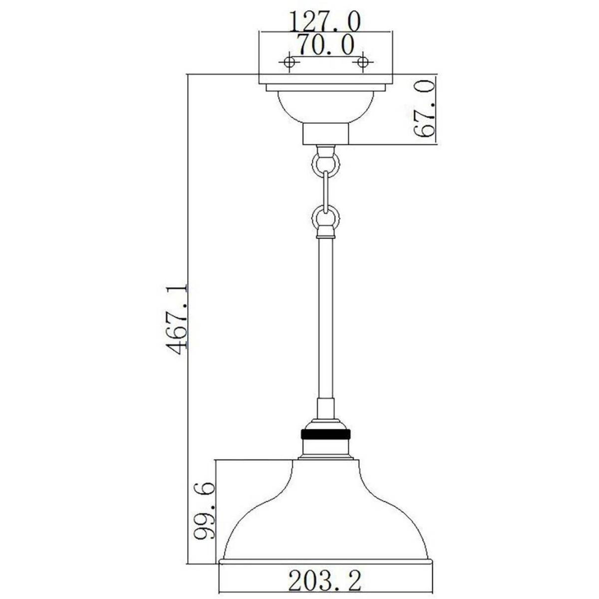 Cobson 1 Light Mini Dome Ceiling Pendant Light Brass, E27 - Brass – image 2