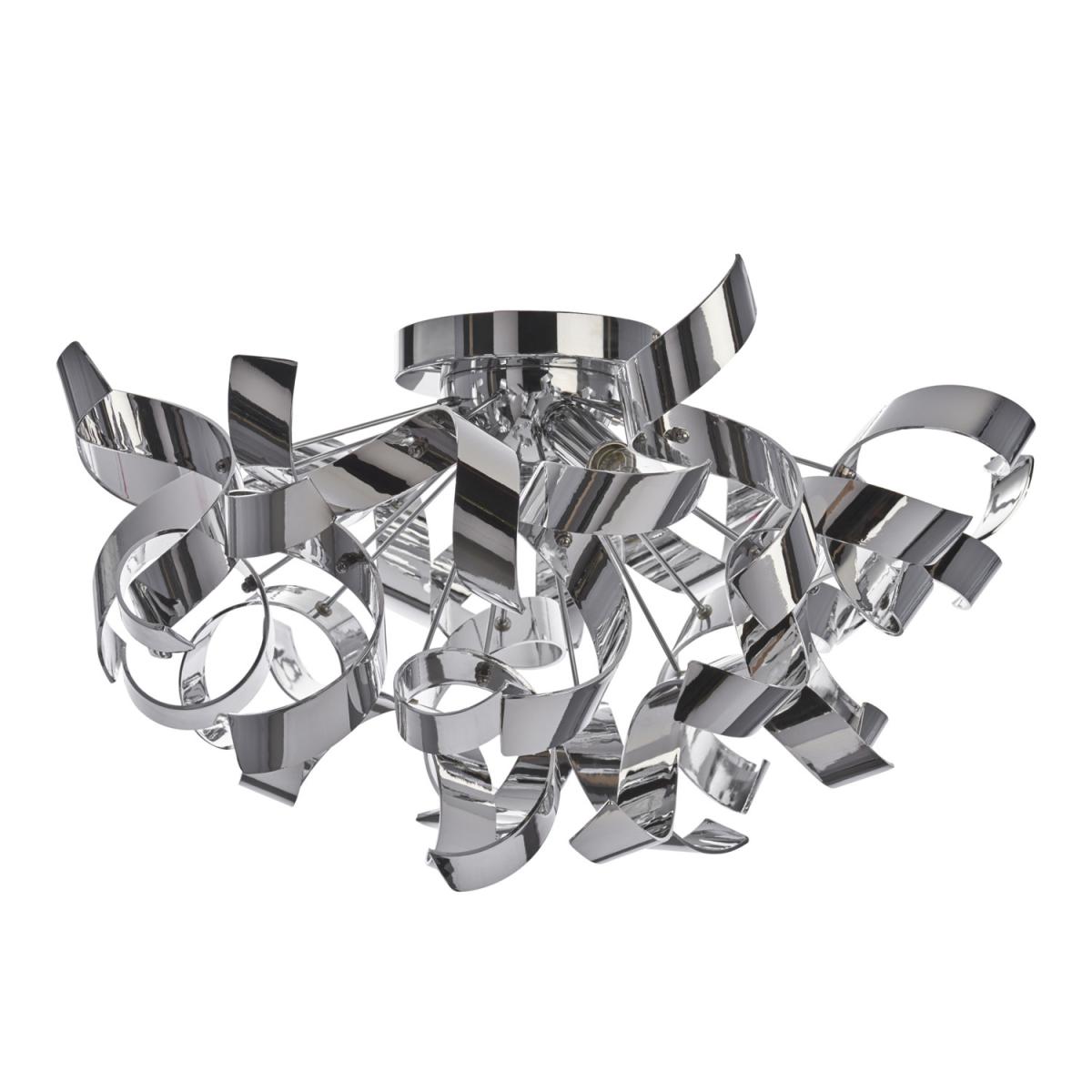 Chrome Twist Three Light Flush Fitting - Chrome – image 2