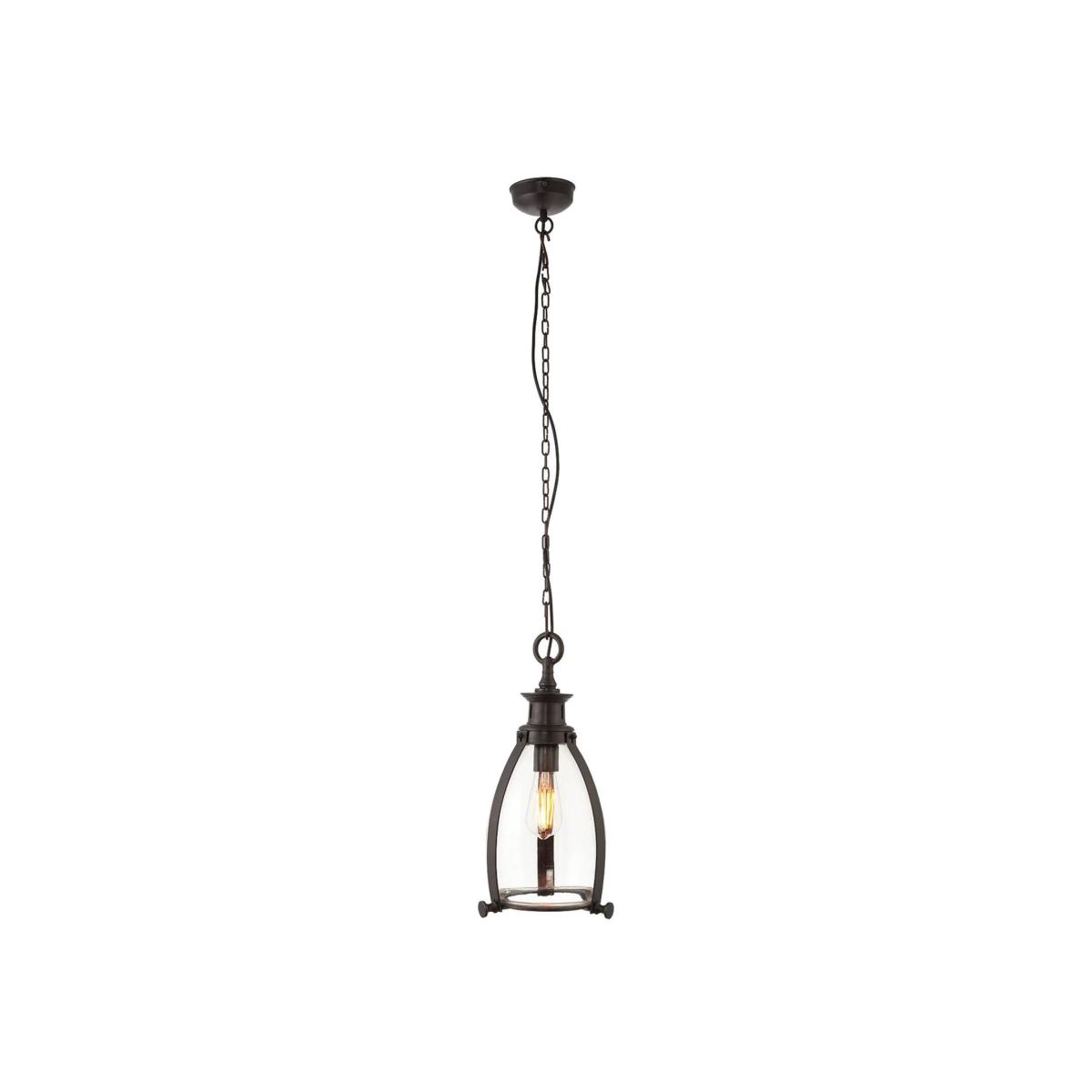 Ceiling Pendant Light Bronze, Glass, E27 - Bronze / 21cm