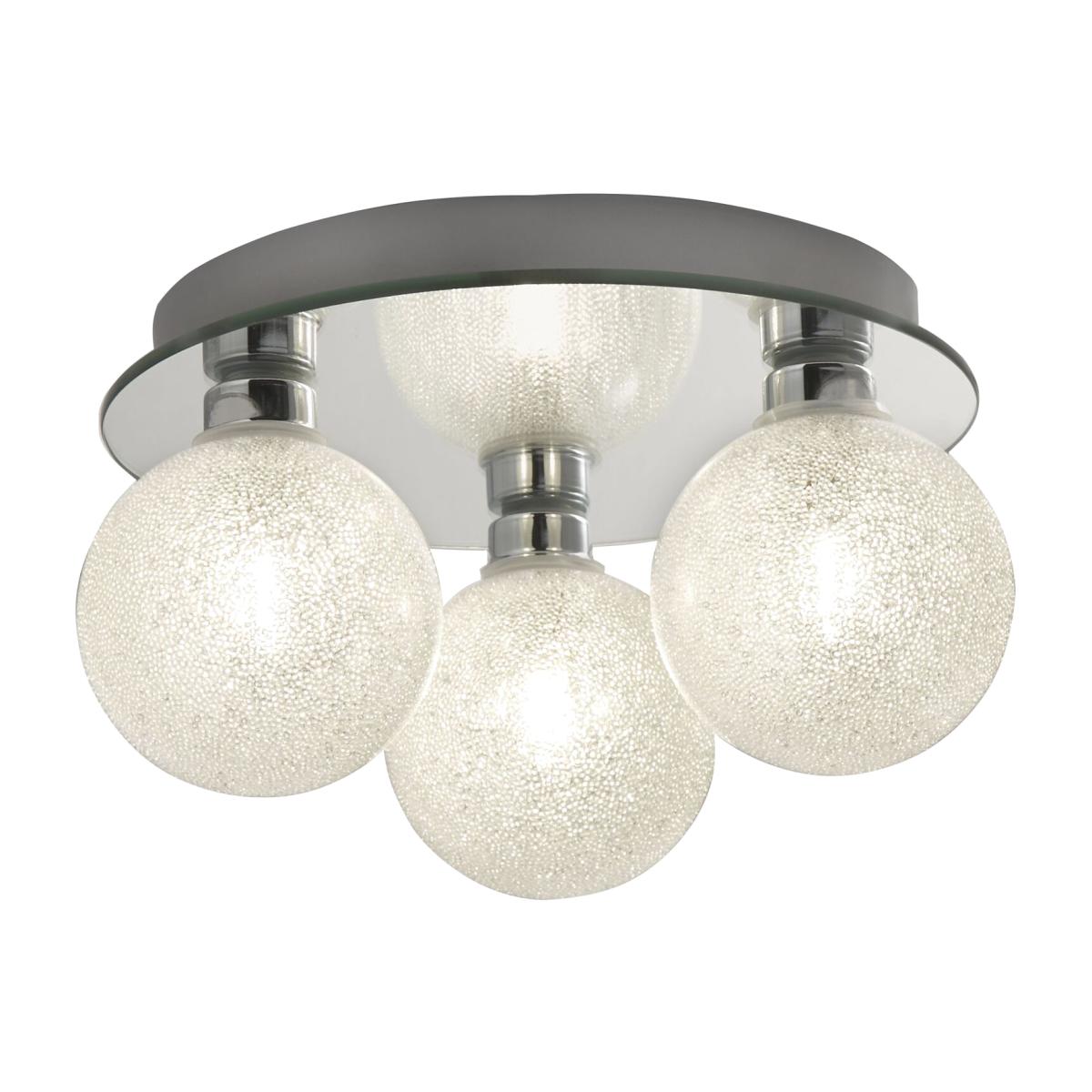 3 Light Bathroom Flush - Silver – image 1
