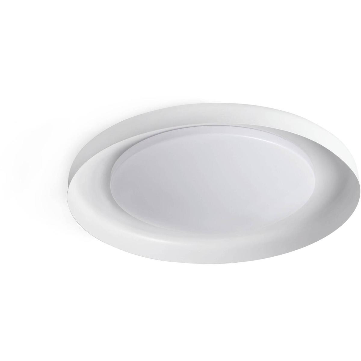 Dolmen LED White Flush Ceiling Lamp 40cm - White – image 5