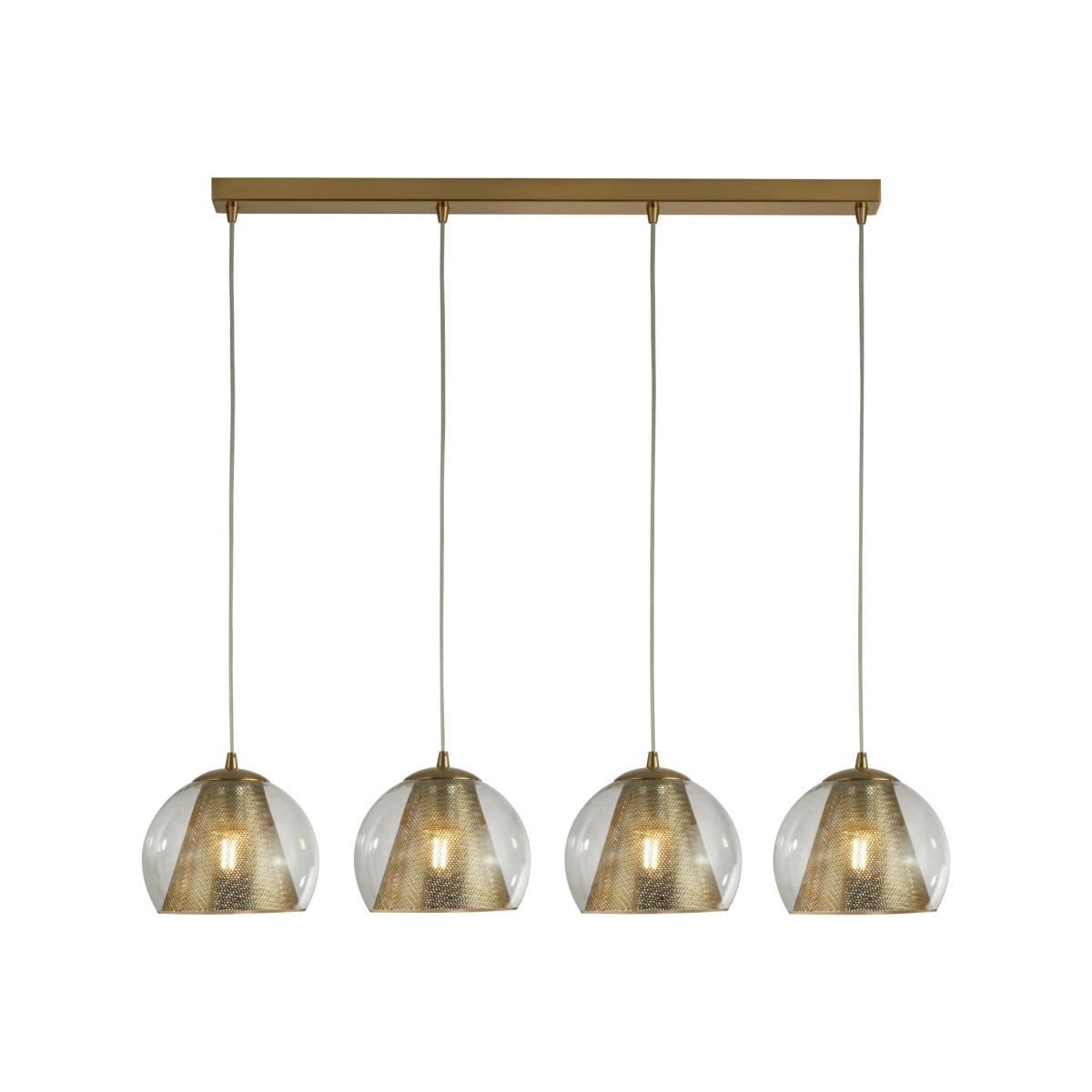 Martha Satin Brass 4Lt Pendant - Brass – image 1