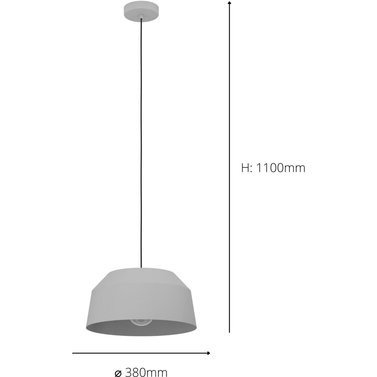 Eglo Contrisa IP20 Grey Steel Scandi Pendant Light - grey – image 3