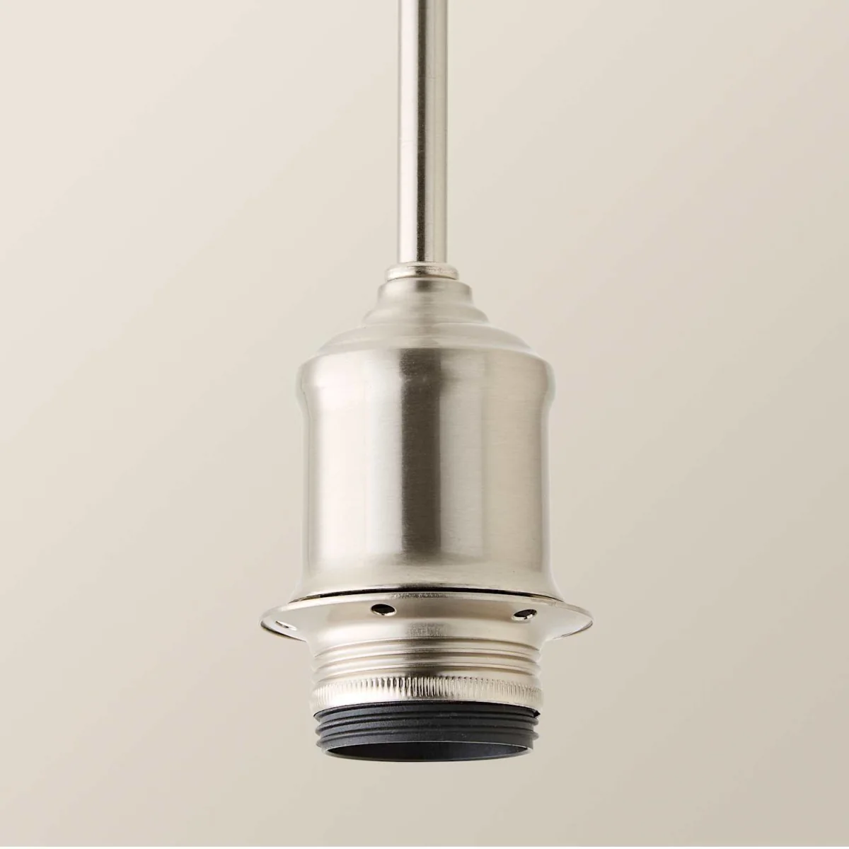 Shaw Brushed Chrome Adjustable Drop Pendant Lampholder - Brushed Chrome – image 4
