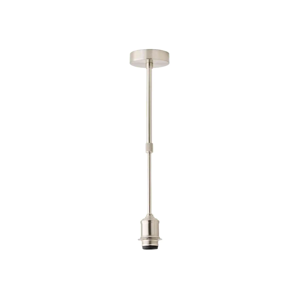 Shaw Brushed Chrome Adjustable Drop Pendant Lampholder - Brushed Chrome – image 1