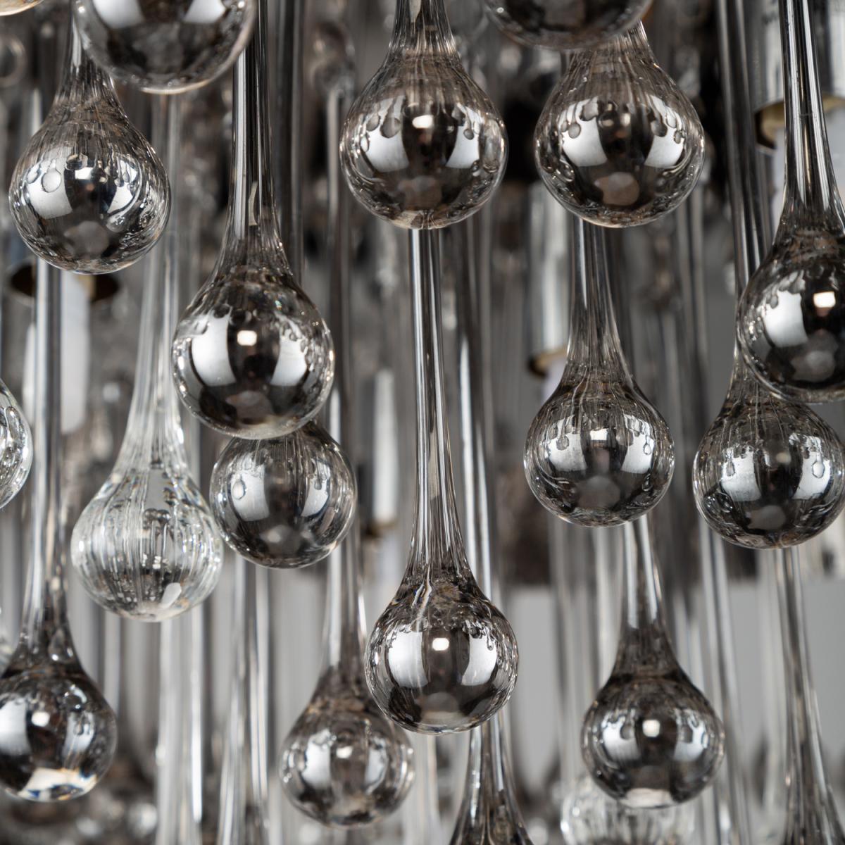 Teardrop Crystal Effect Flush Ceiling Light - Chrome – image 3