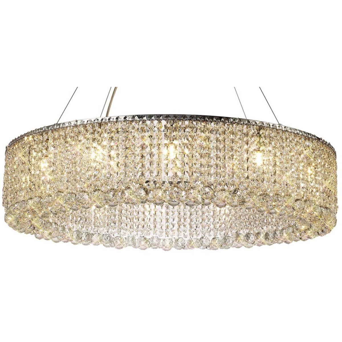 Empire 85cm Ceiling Pendant Chandelier, G9, Polished Chrome, Crystal - Polished Chrome – image 3