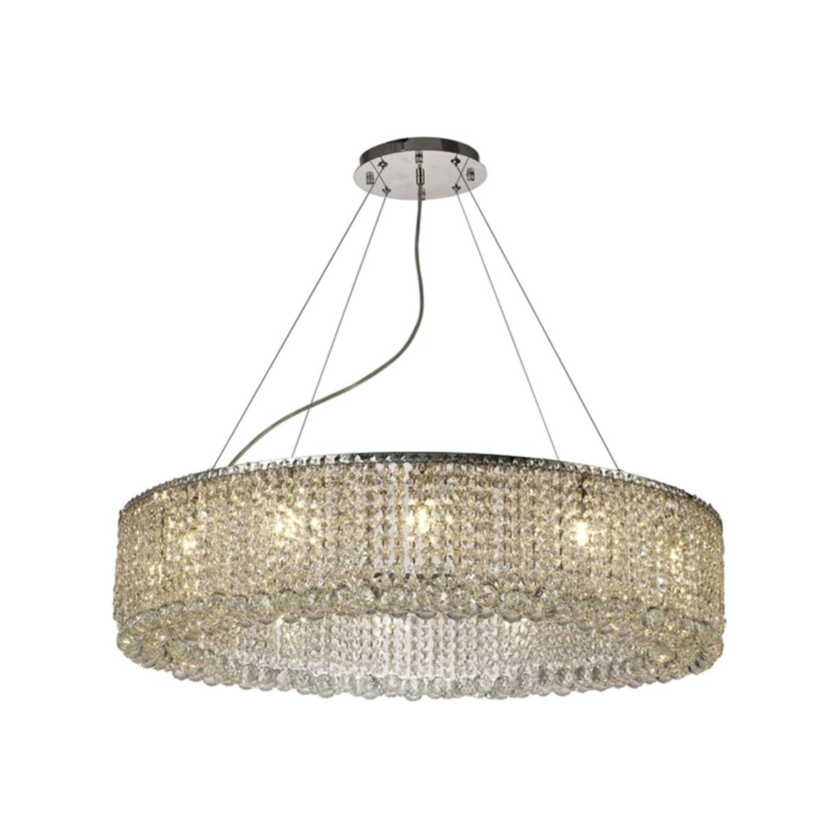 Empire 85cm Ceiling Pendant Chandelier, G9, Polished Chrome, Crystal - Polished Chrome – image 1