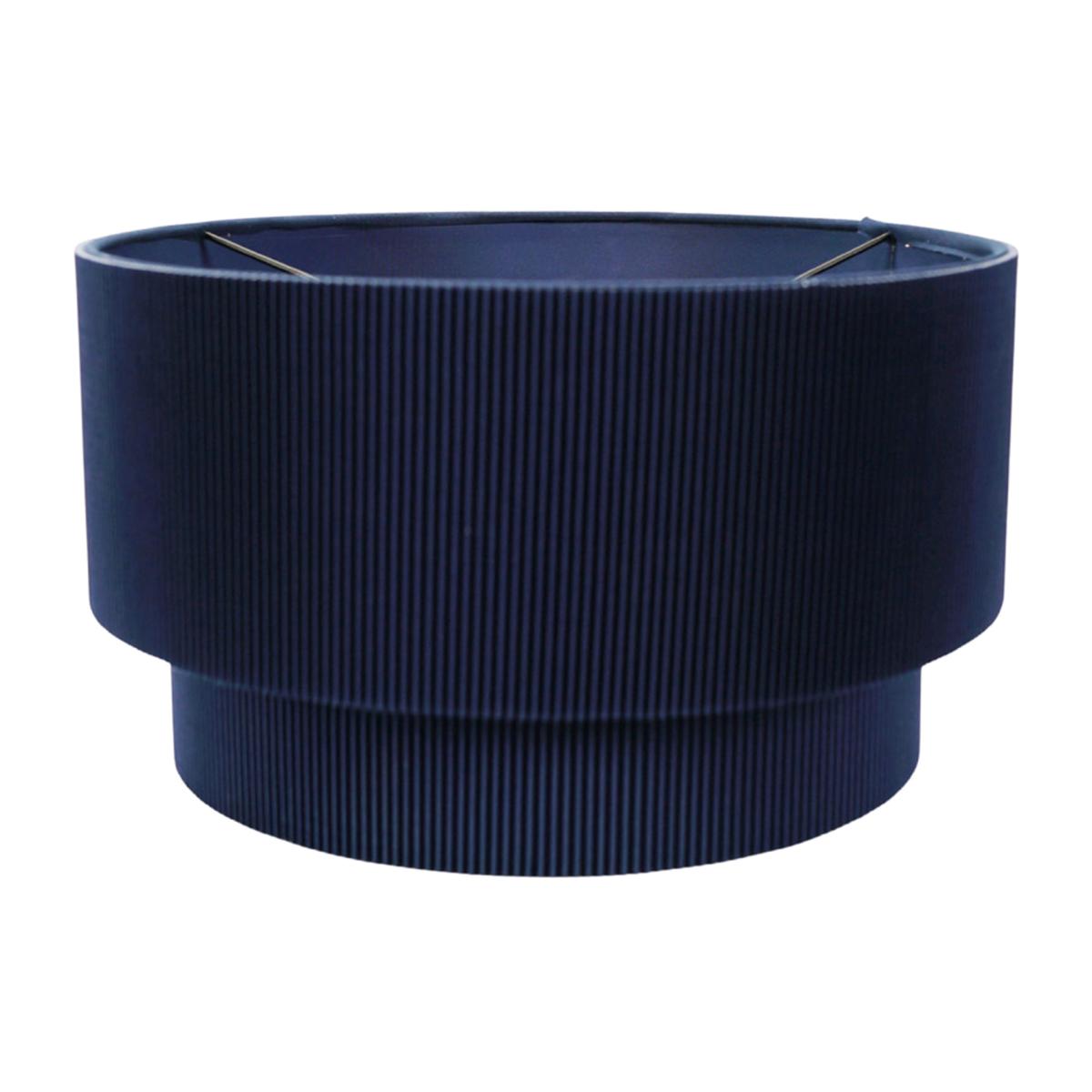 Mason Ruched Crinkle Fabric Two Tier Ceiling Light Shade - Blue