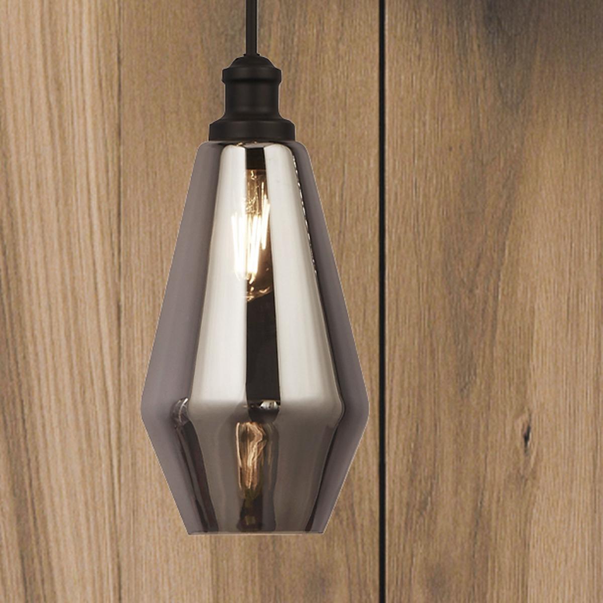 3 Light Multi Drop with Different Shape Shades - Black – image 2