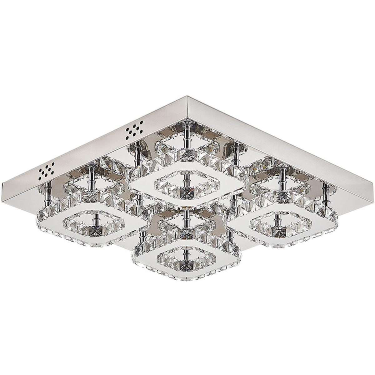 Square Crystal LED Ceiling Light - Dimmable – image 2