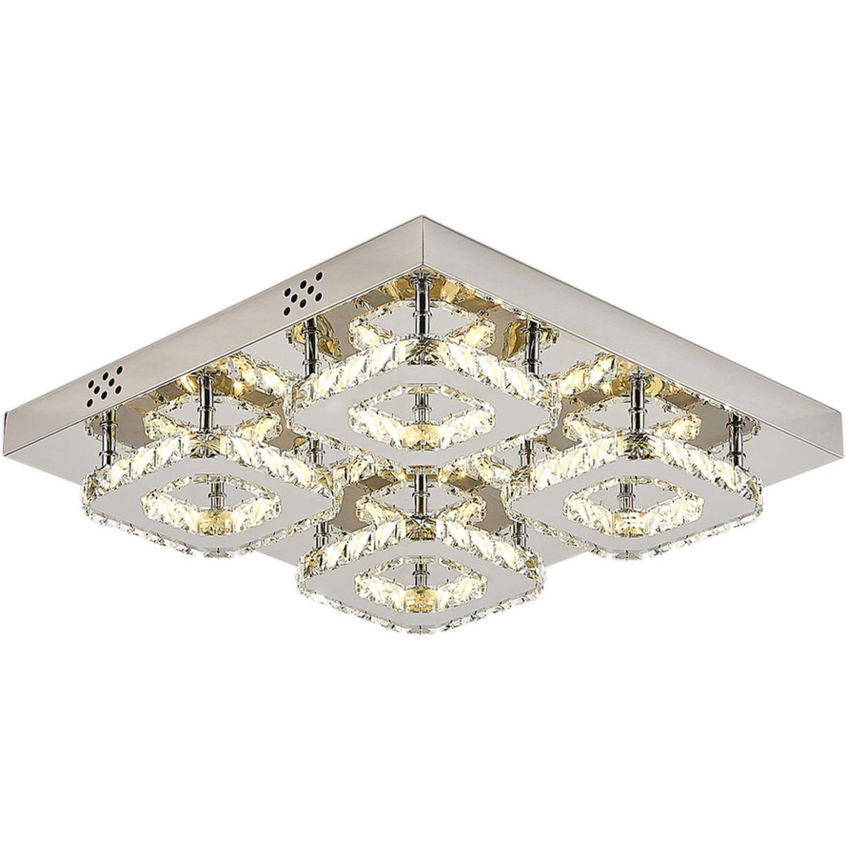 Square Crystal LED Ceiling Light - Dimmable – image 7