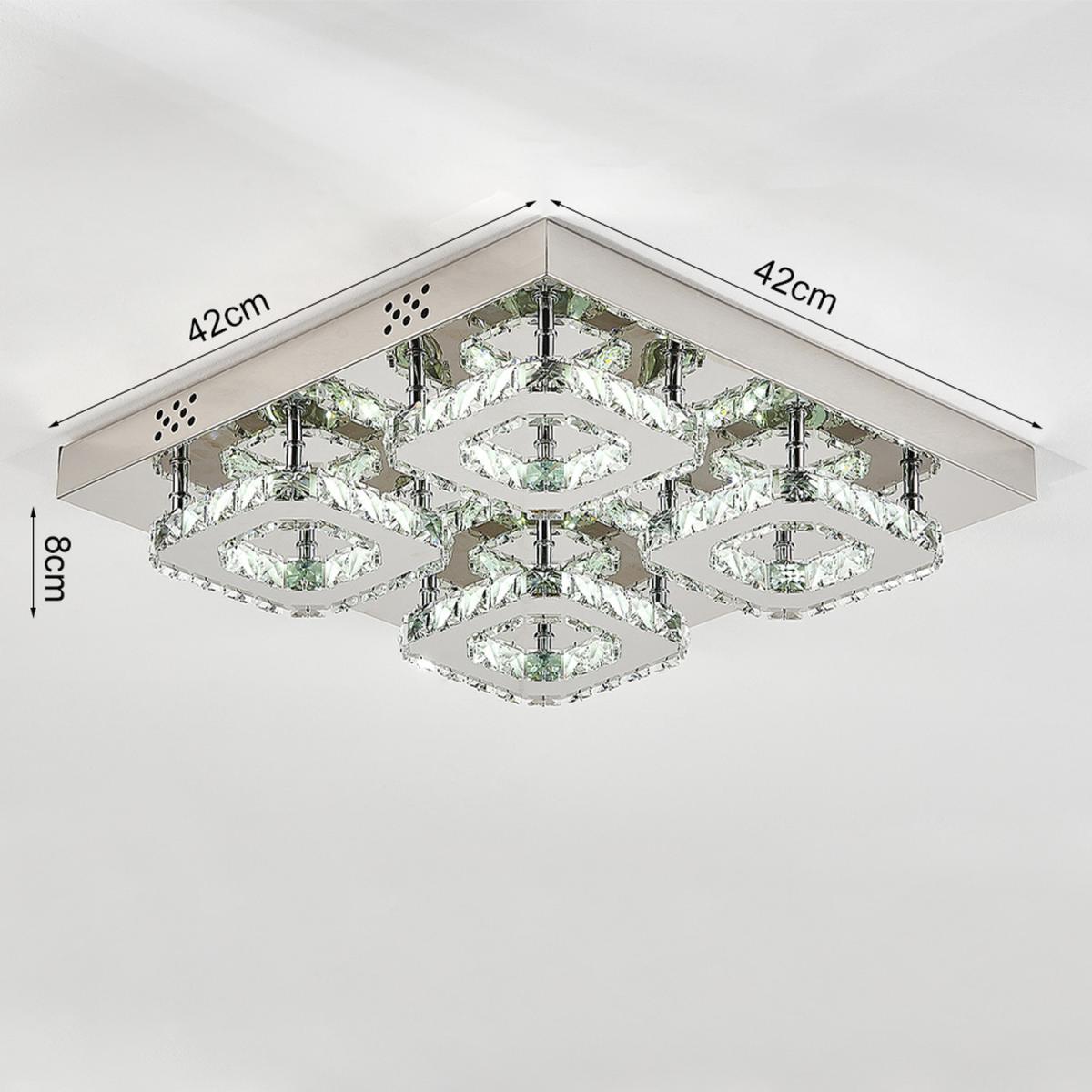 Square Crystal LED Ceiling Light - Dimmable – image 10