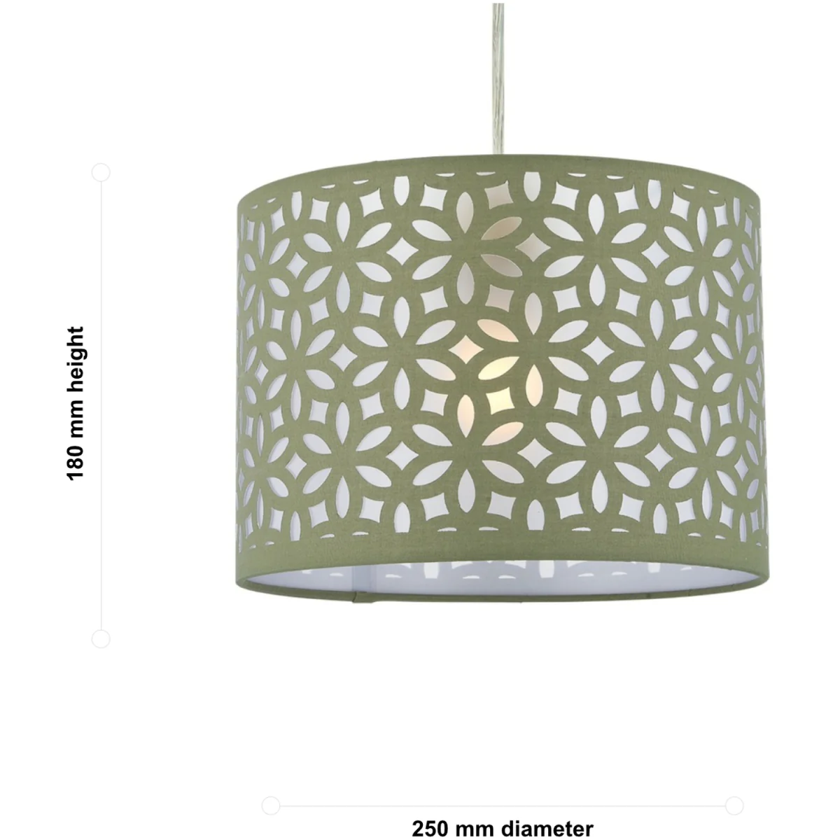 Sage Green Laser Cut 25cm Pendant Lightshade - Sage Green – image 5