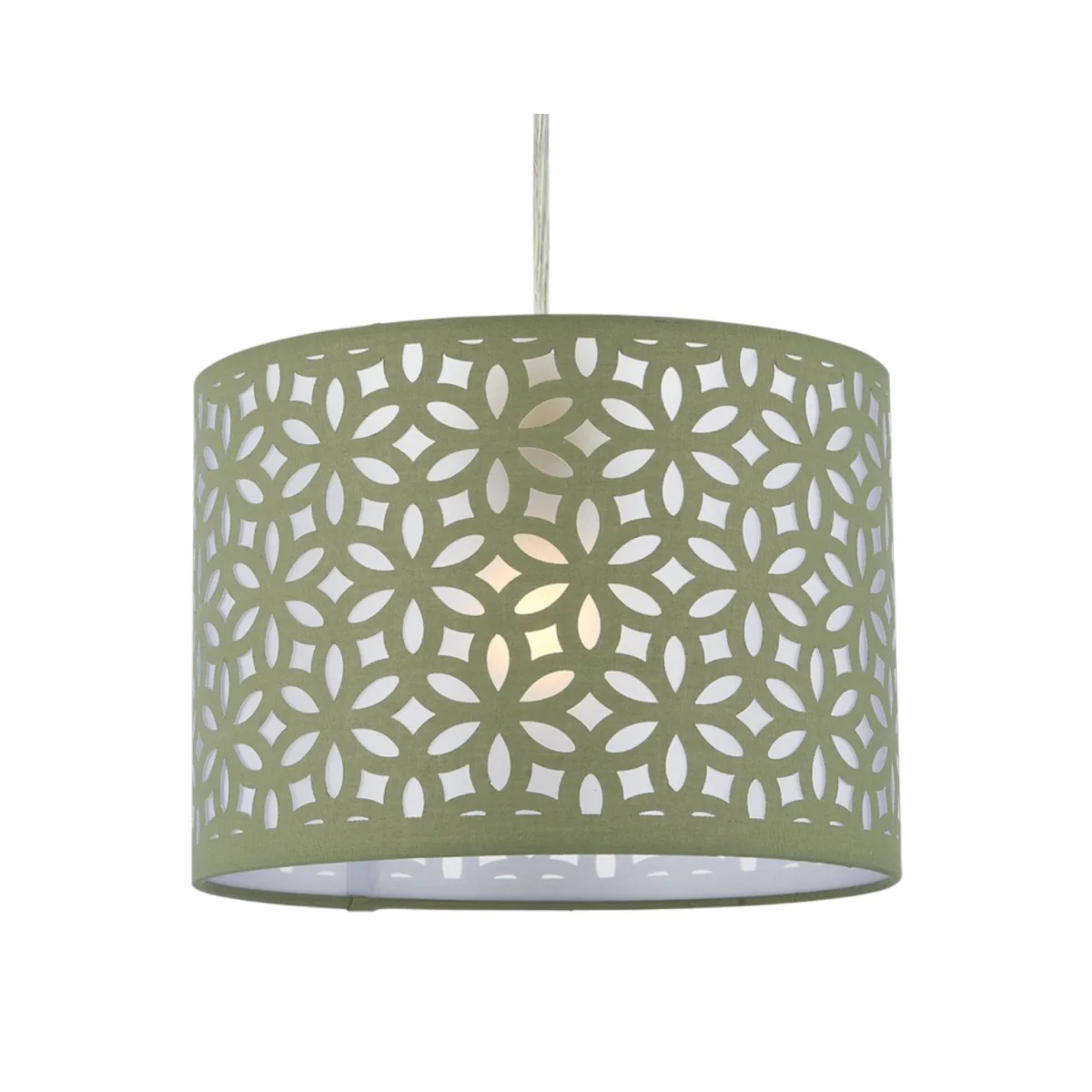 Sage Green Laser Cut 25cm Pendant Lightshade - Sage Green – image 1