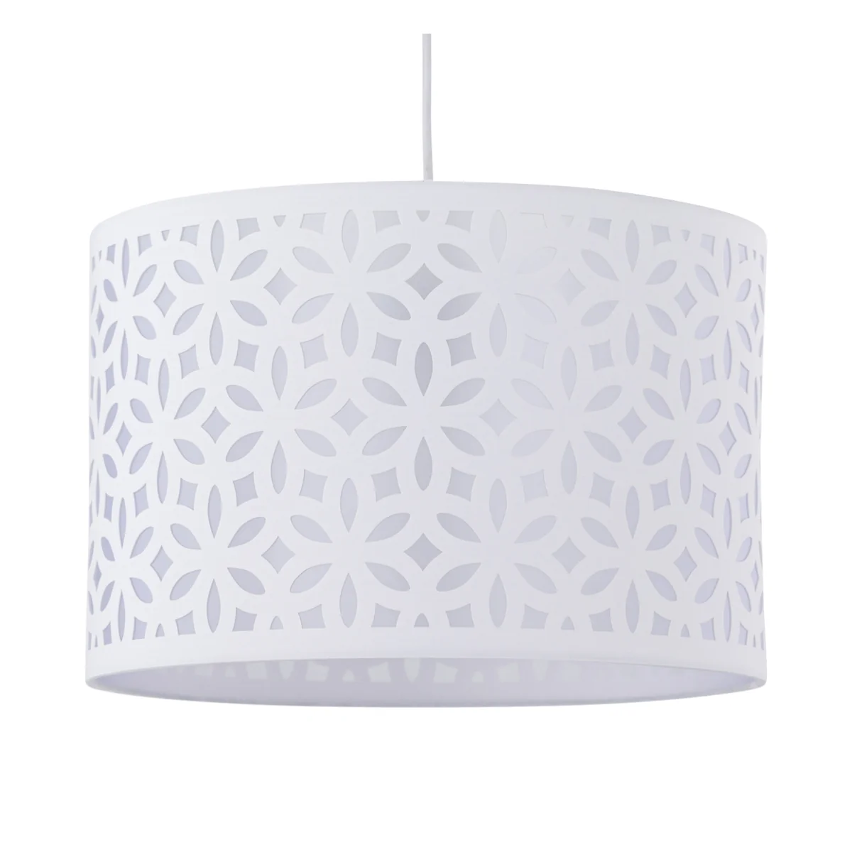 White Laser Cut 25cm Pendant Lightshade - White – image 1