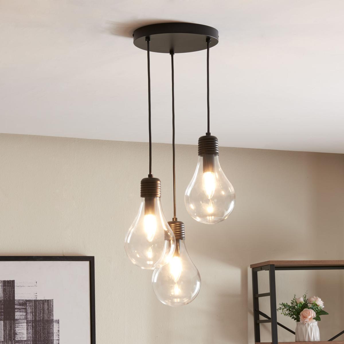 Flynn 3 Light Ceiling Fitting - Black – image 2